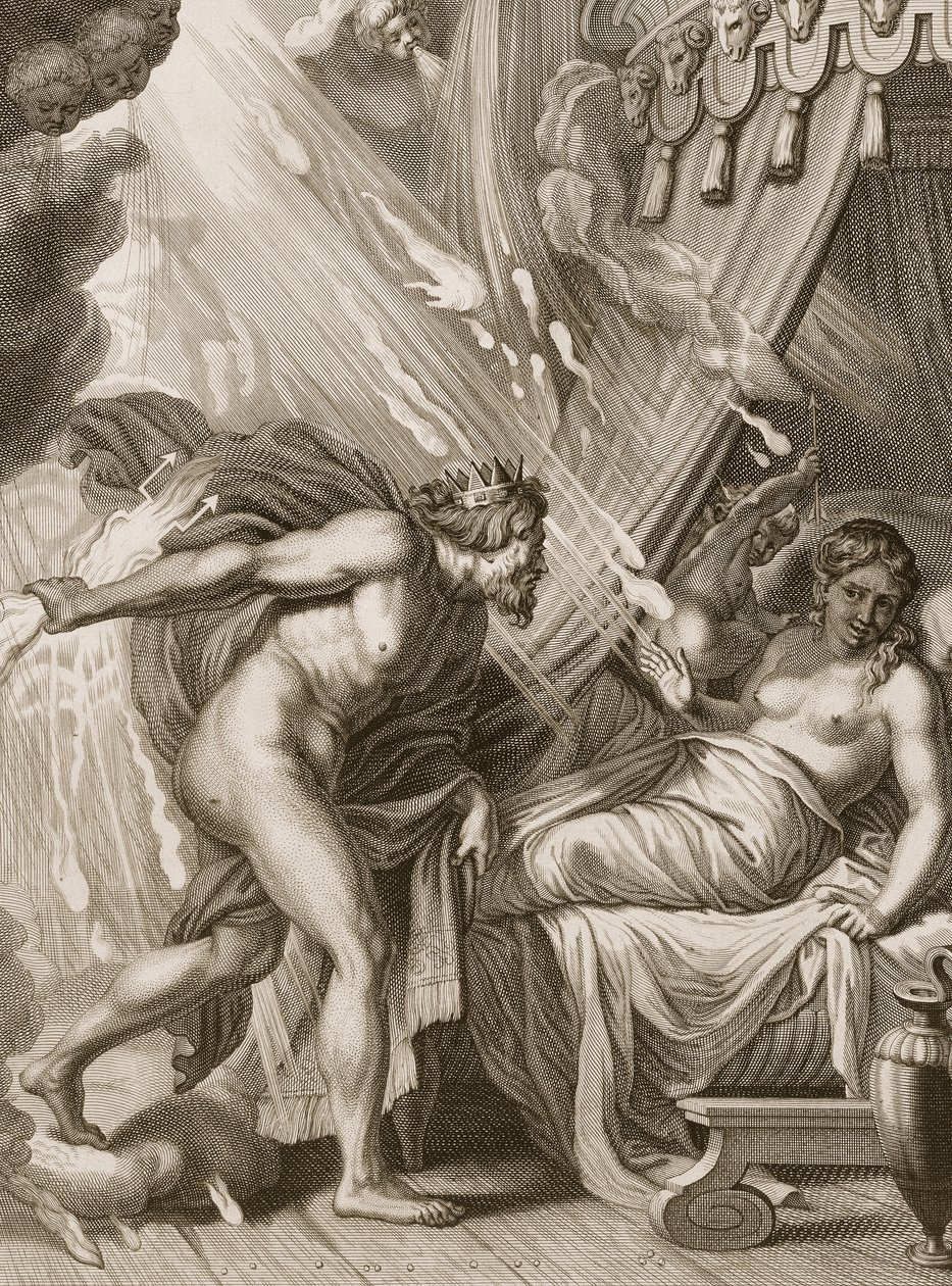 Semele wird von Jupiters Feuer verzehrt von Bernard Picart