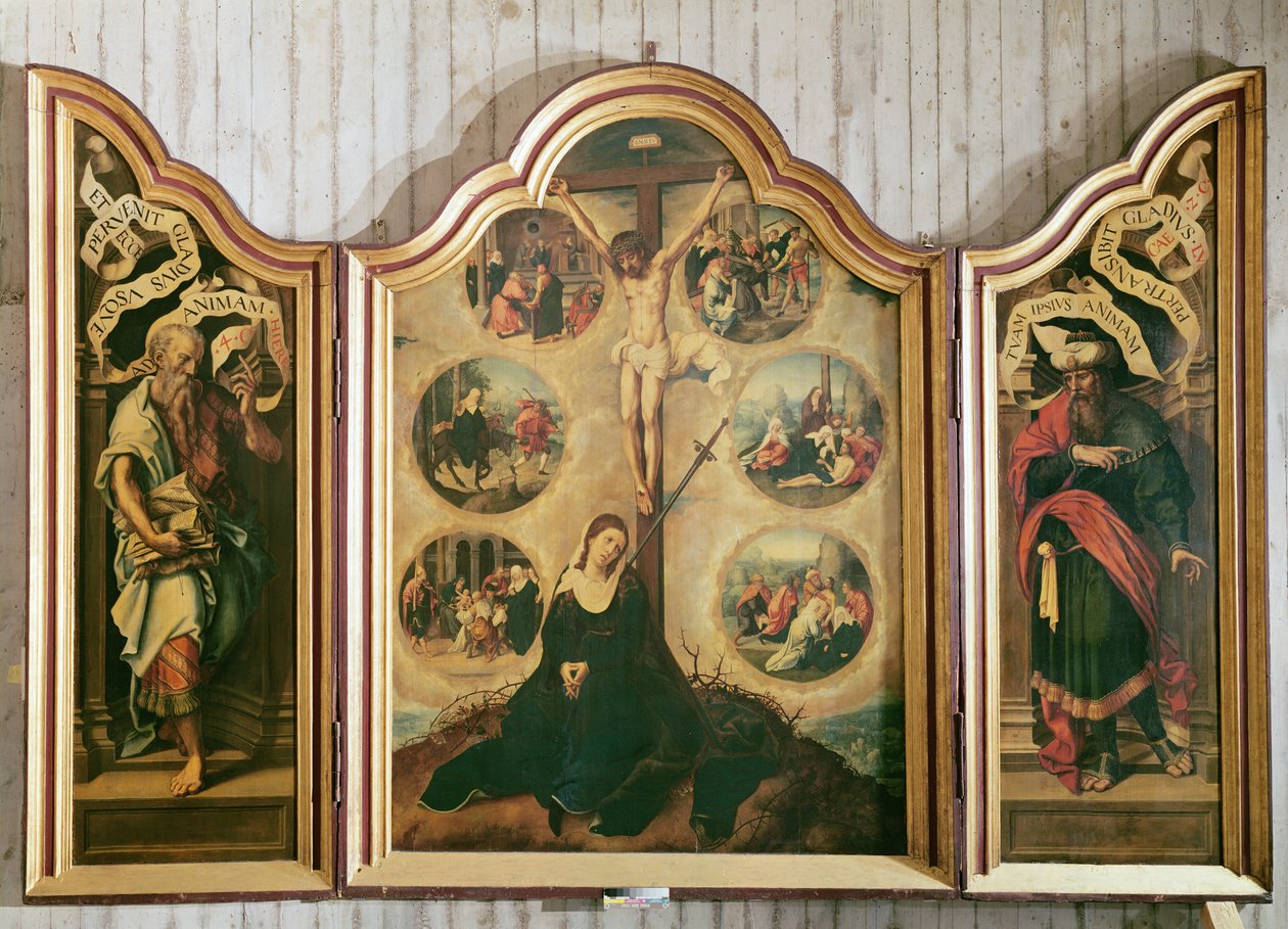 Triptychon der Sieben Schmerzen der Jungfrau, um 1520-35 von Bernard van Orley