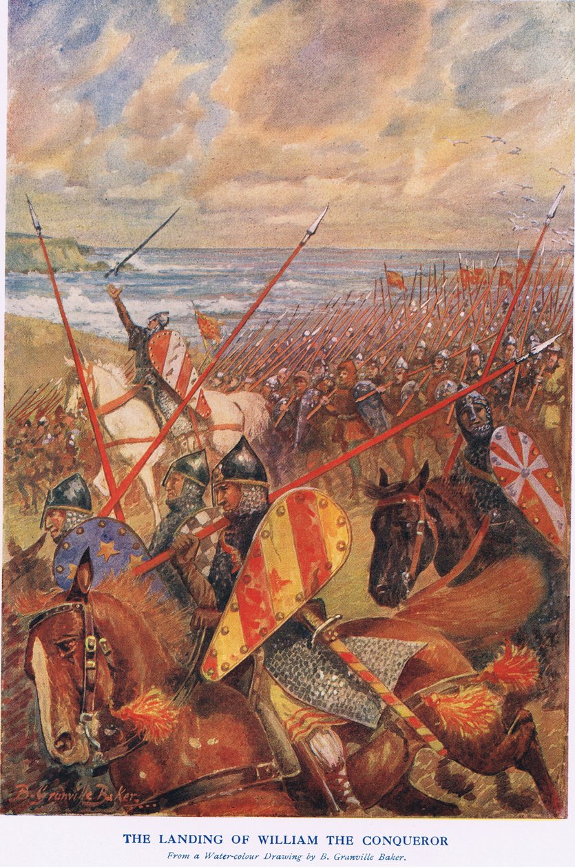 Die Landung von Wilhelm dem Eroberer von Bernard (after) Granville-Baker