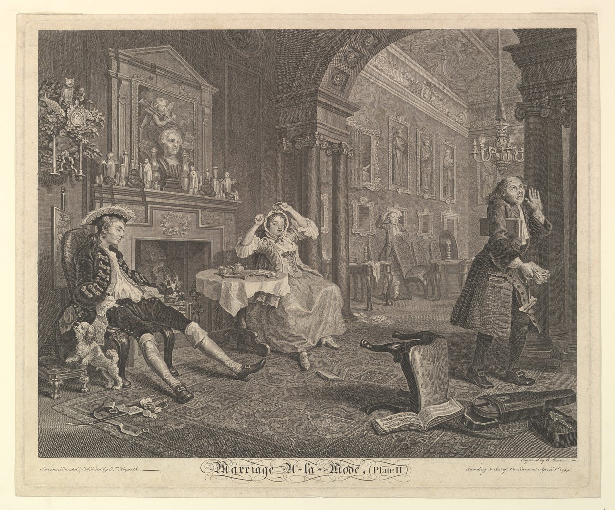 Marriage A-la-Mode, Platte II, April 1745 von Bernard Baron