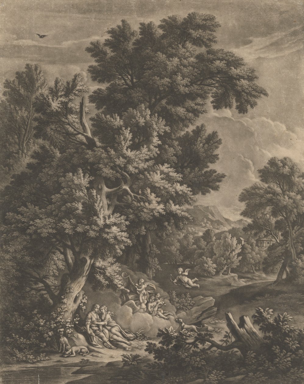 Venus und Adonis von Bernard Lens: hochwertiger Kunstdruck