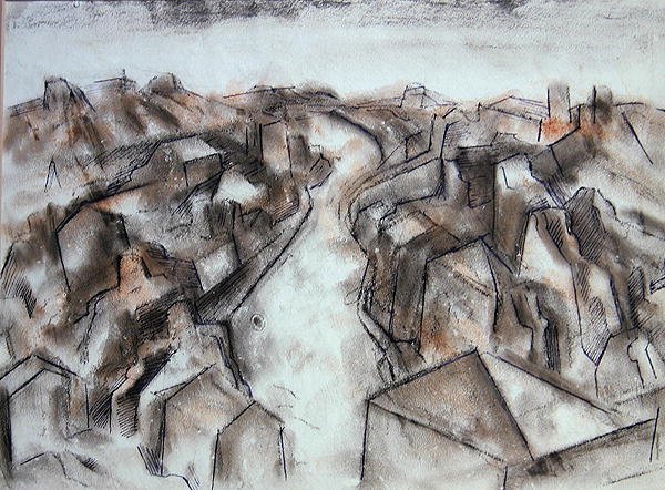 Eine ruhige Straße von Bernard Meninsky