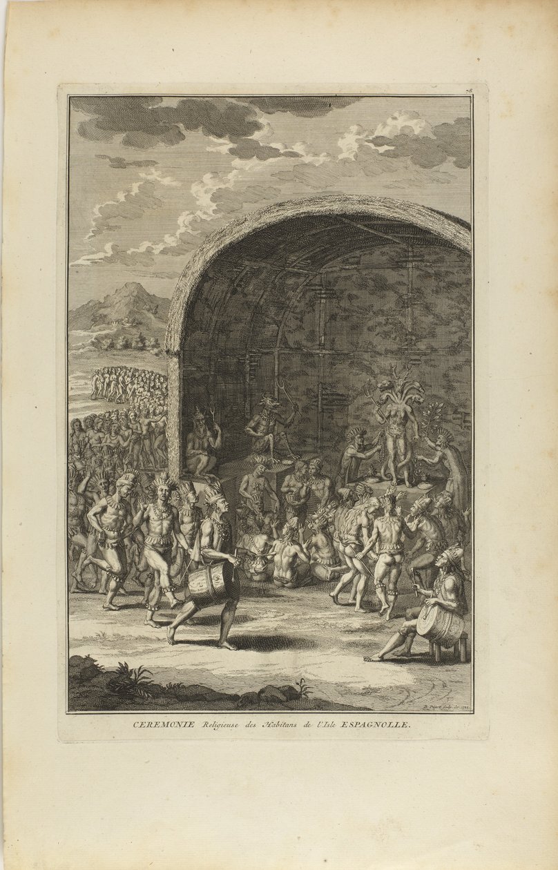 Religiöse Zeremonie der Bewohner der spanischen Insel von Bernard Picart