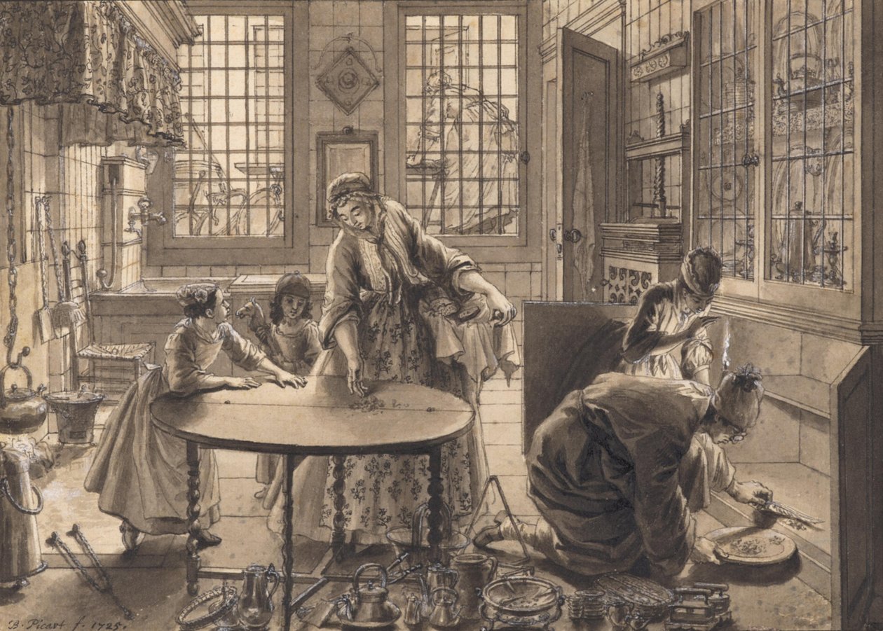 Das Haus für das jüdische Pessach reinigen von Bernard Picart