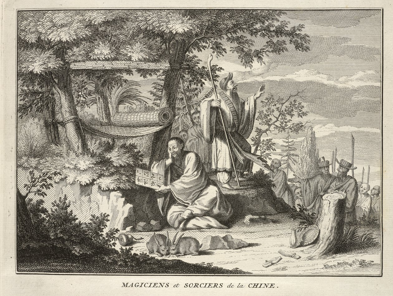 Magiciens et Sorciers de la Chine, aus Cérémonies et Coutumes Religieuses de tous les Peuples du Monde, veröffentlicht 1736 von Bernard Picart