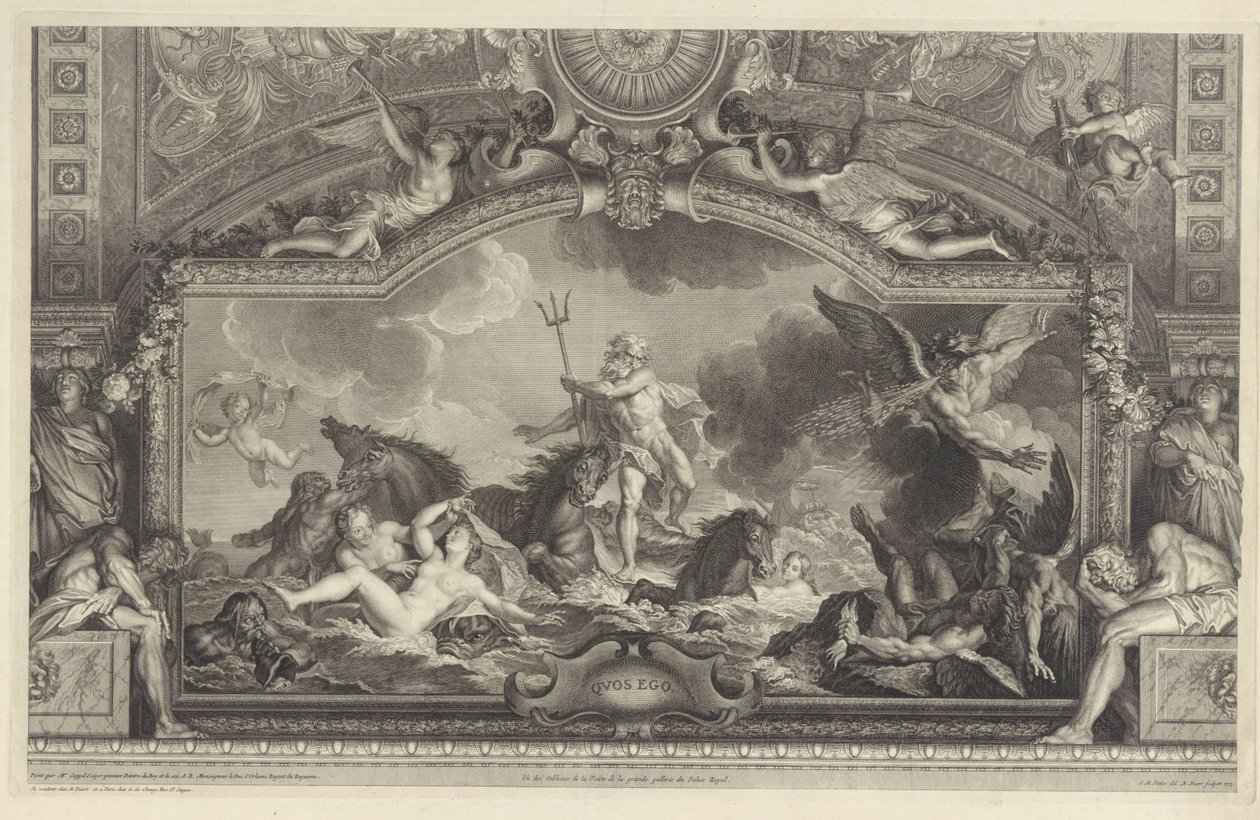 Neptun beruhigt die Wellen von Bernard Picart