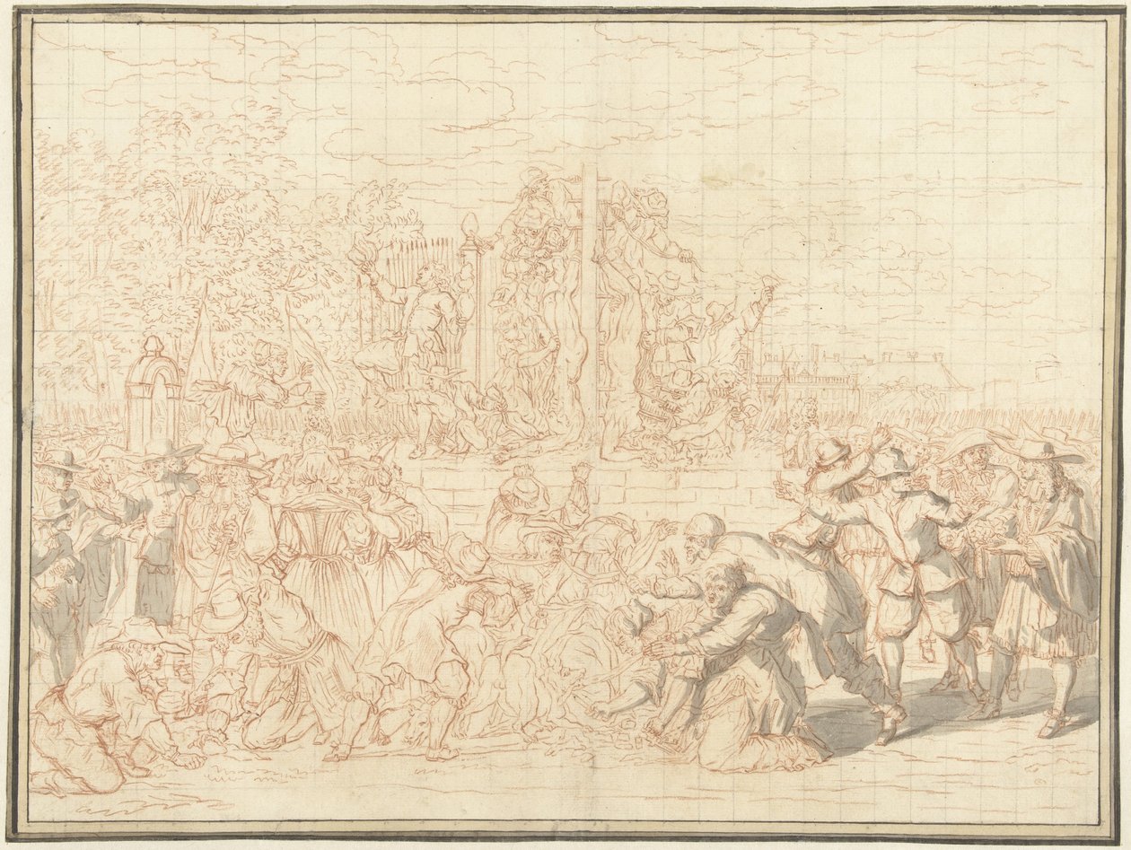Verstümmelung der Leichen der Gebrüder de Witt, 1672 von Bernard Picart