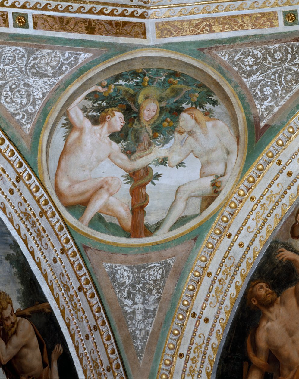 Erbsünde, aus dem Pendentif der Kuppel, 1532-36 von Bernardino Luini