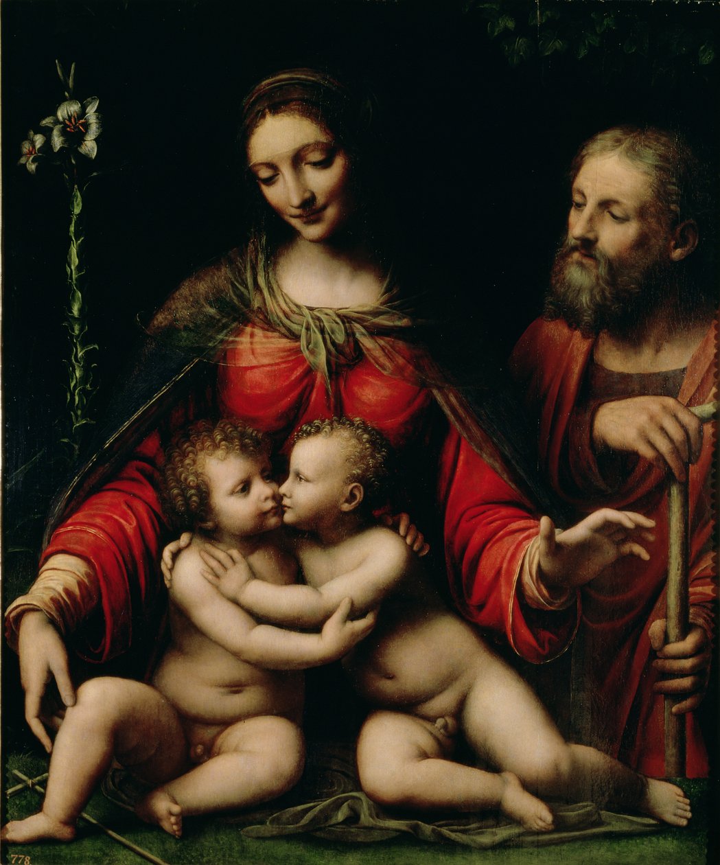 Die Heilige Familie mit dem kleinen Johannes dem Täufer von Bernardino Luini