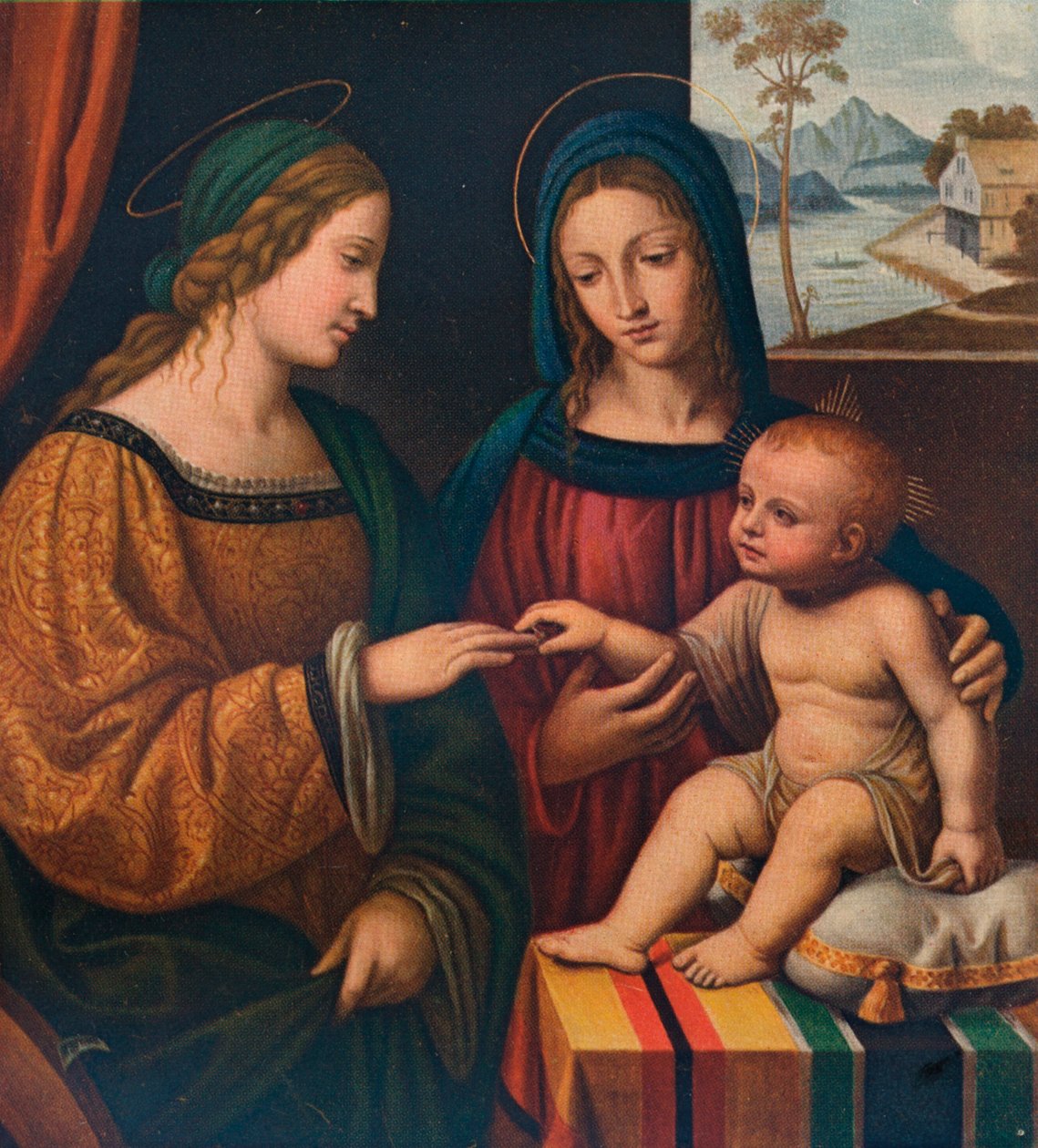 Die mystische Hochzeit der Heiligen Katharina, ca. 1520, 1911 von Bernardino Luini