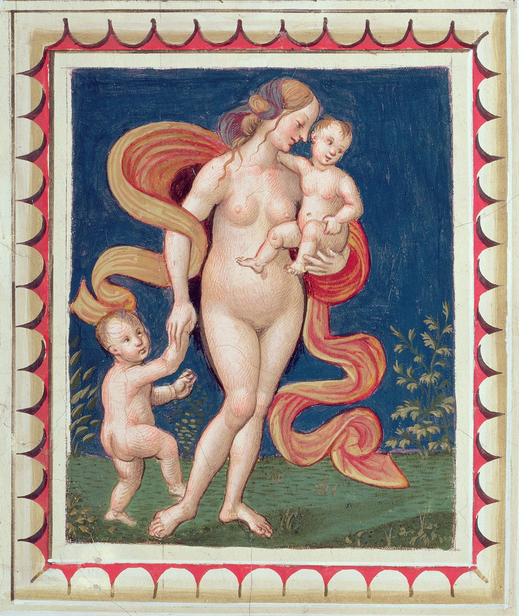 Allegorie der Nächstenliebe (Detail) von Bernardino di Betto Pinturicchio