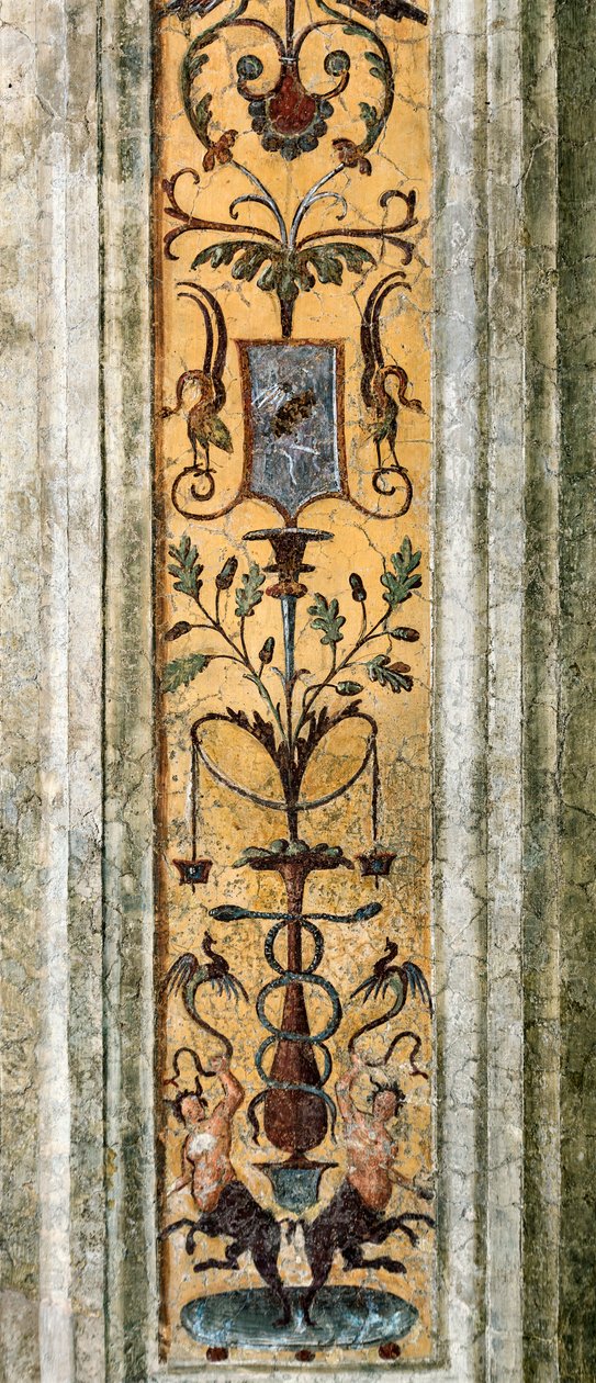 Detail eines Pilasters mit grotesken Figuren von Bernardino di Betto Pinturicchio