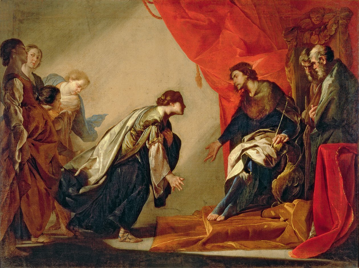 Esther vor Ahasverus, ca. 1645-50 von Bernardo Cavallino