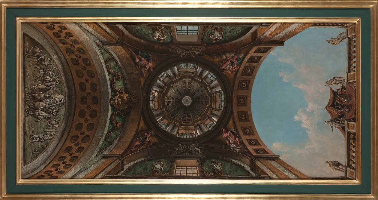 Projekt der Malereien im Saal des Ujazdowski-Schlosses in Warschau von Bernardo Bellotto