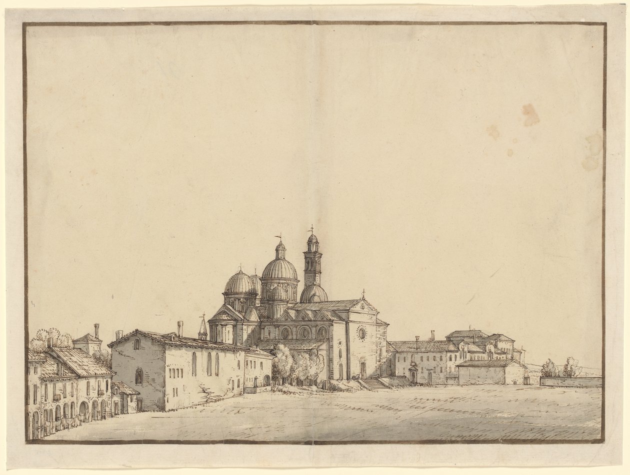 Santa Giustina und der Prato della Valle in Padua von Bernardo Bellotto