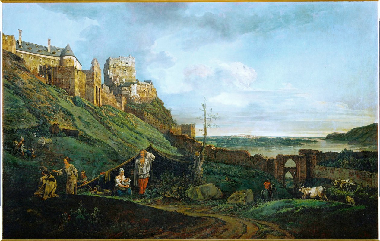 Die Ruinen von Theben an der March, Österreich von Bernardo Bellotto