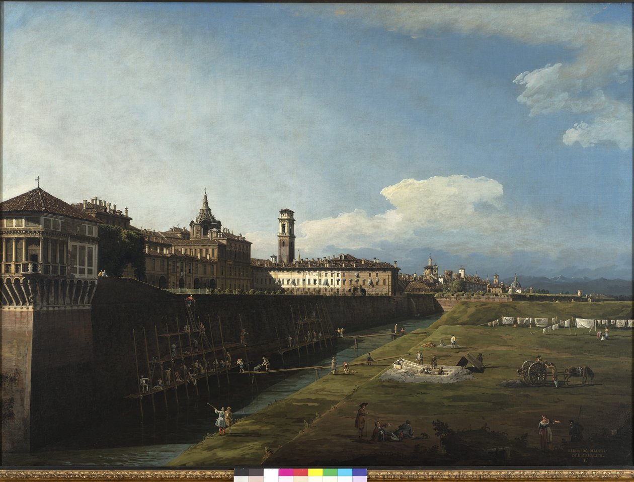 Blick auf Turin von den Königlichen Gärten aus von Bernardo Bellotto
