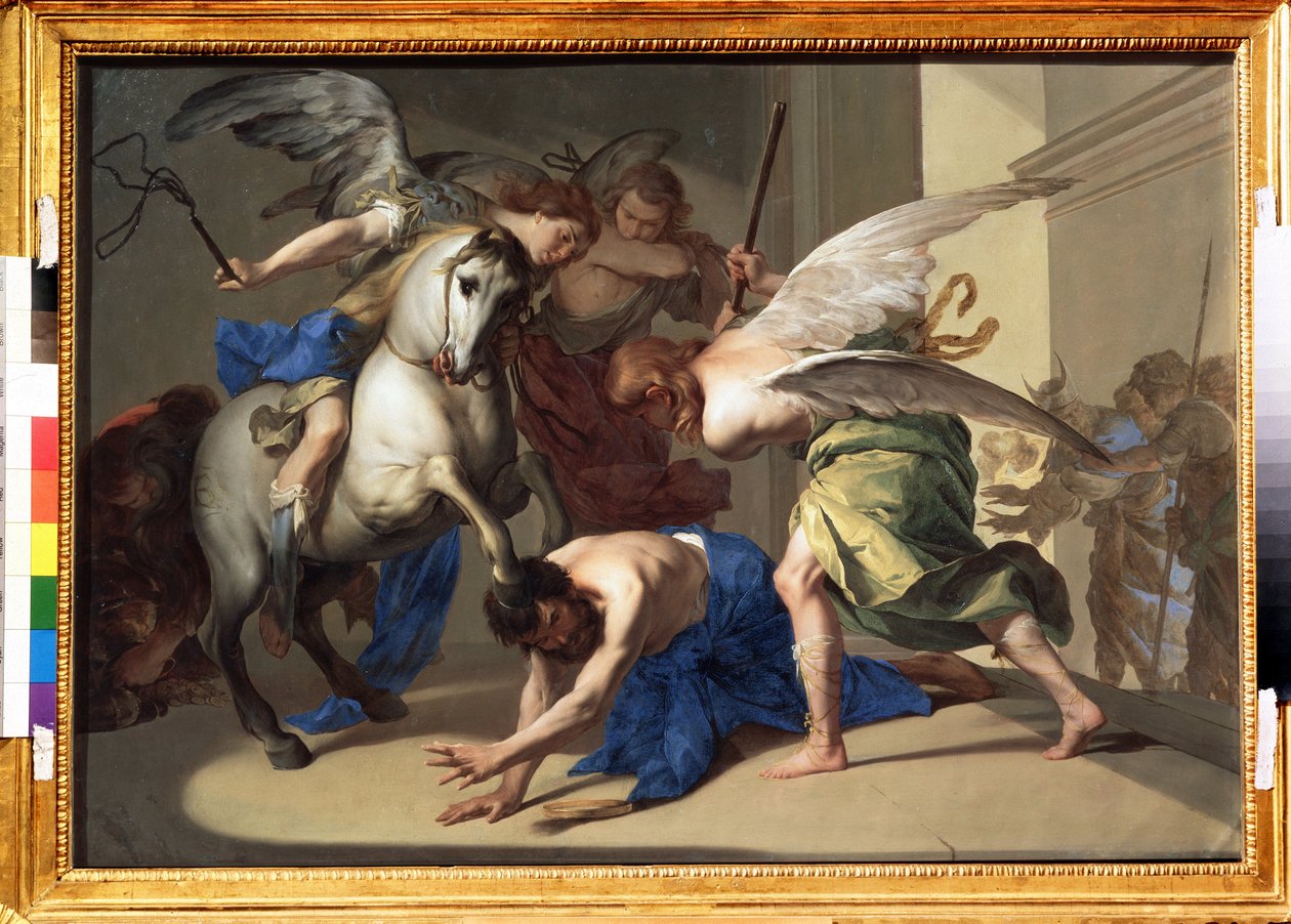 Die Vertreibung des Heliodor aus dem Tempel von Bernardo Cavallino von Bernardo Cavallino