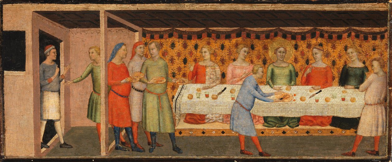 Hochzeitsmahl der hl. Caecilia von Bernardo Daddi