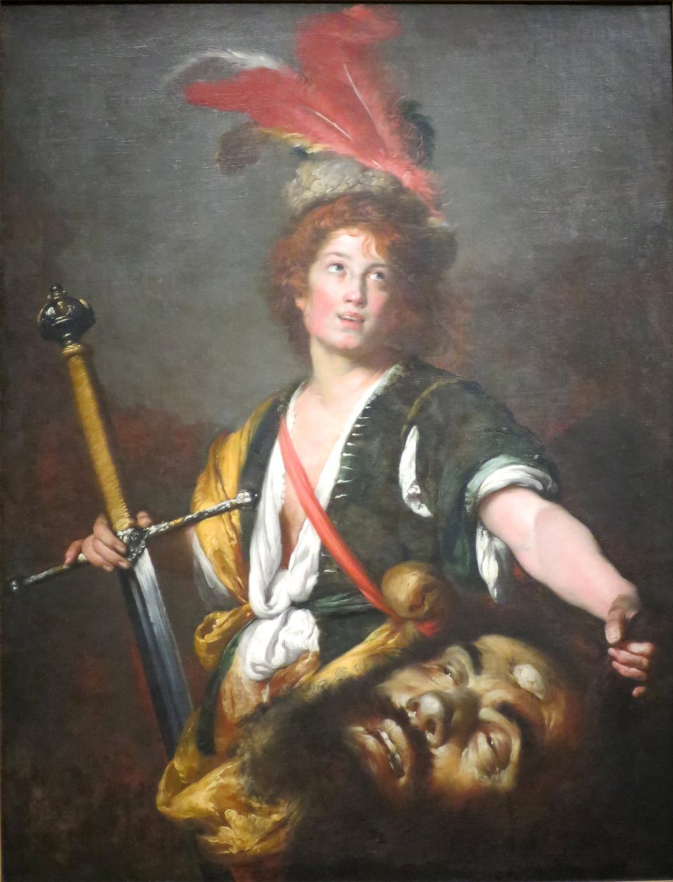 David mit dem Kopf von Goliath von Bernardo Strozzi