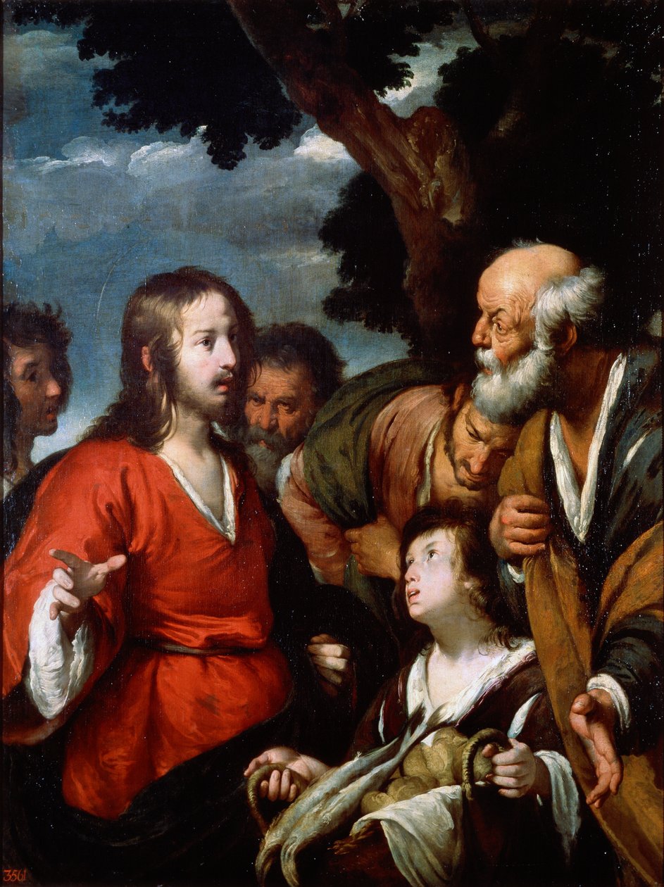 Das Wunder der fünf Brote und zwei Fische, nach 1630 von Bernardo Strozzi