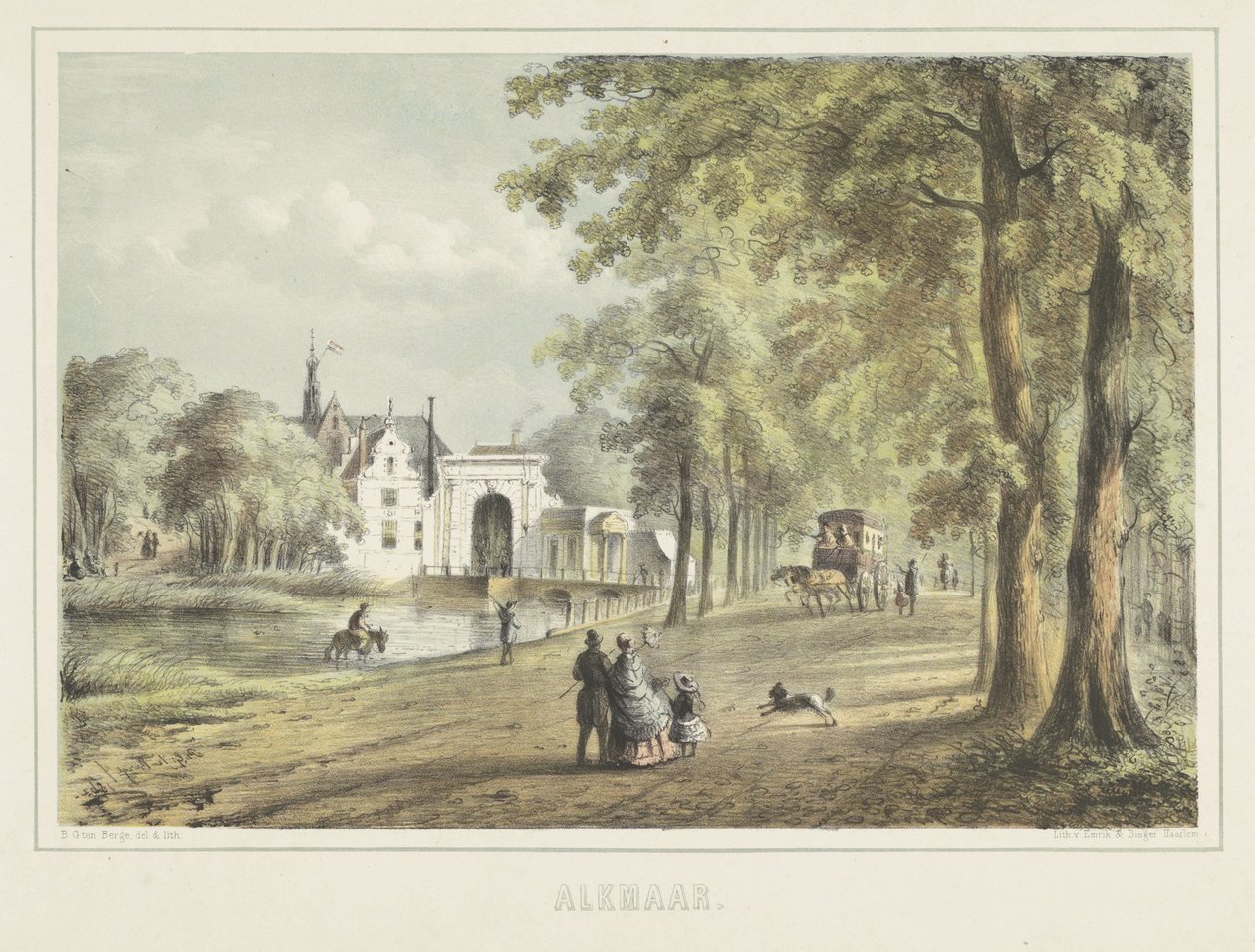 Ansicht von Alkmaar mit der Laurenskerk von Bernardus Gerardus ten Berge