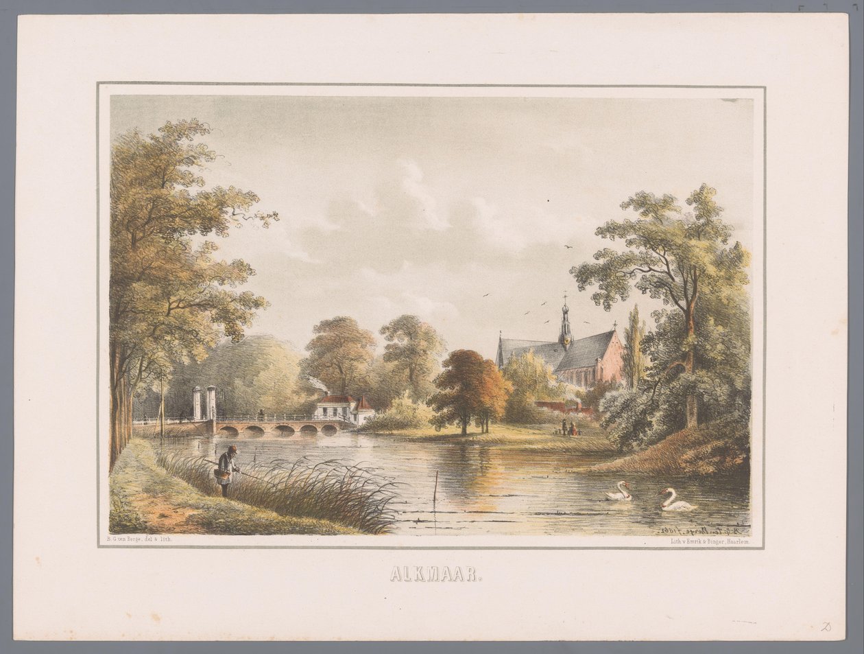 Stadtansicht von Alkmaar (Alkmaar) von Bernardus Gerardus ten Berge