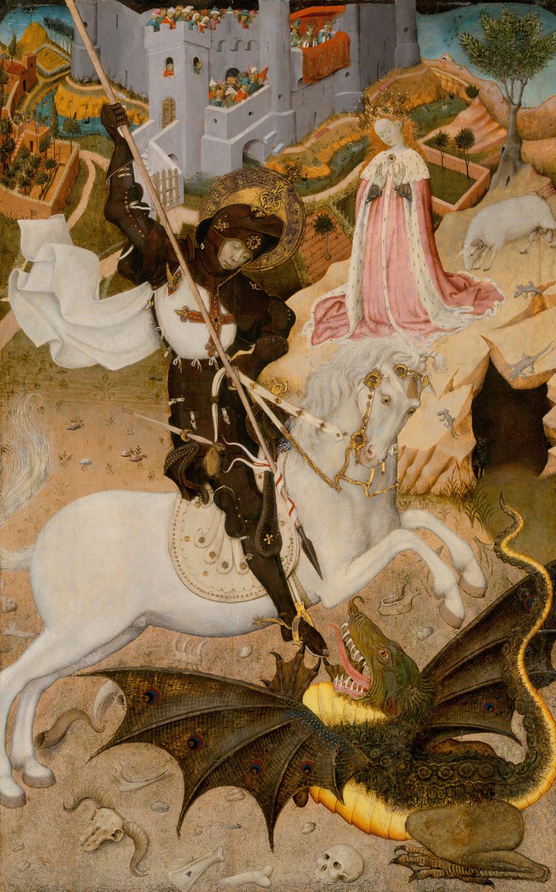 Sankt Georg und der Drache, 1434-35 von Bernat Martorell