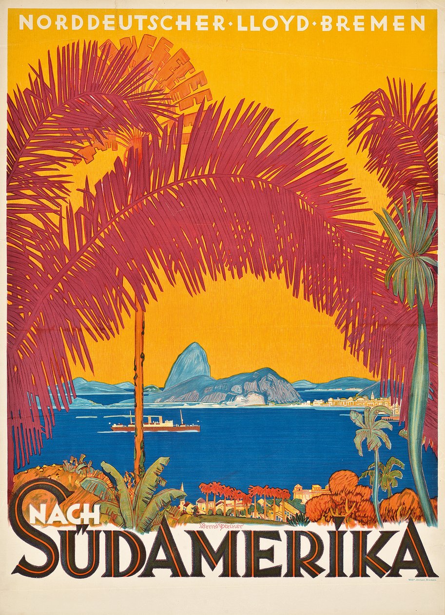 Plakat für die deutsche Reederei 