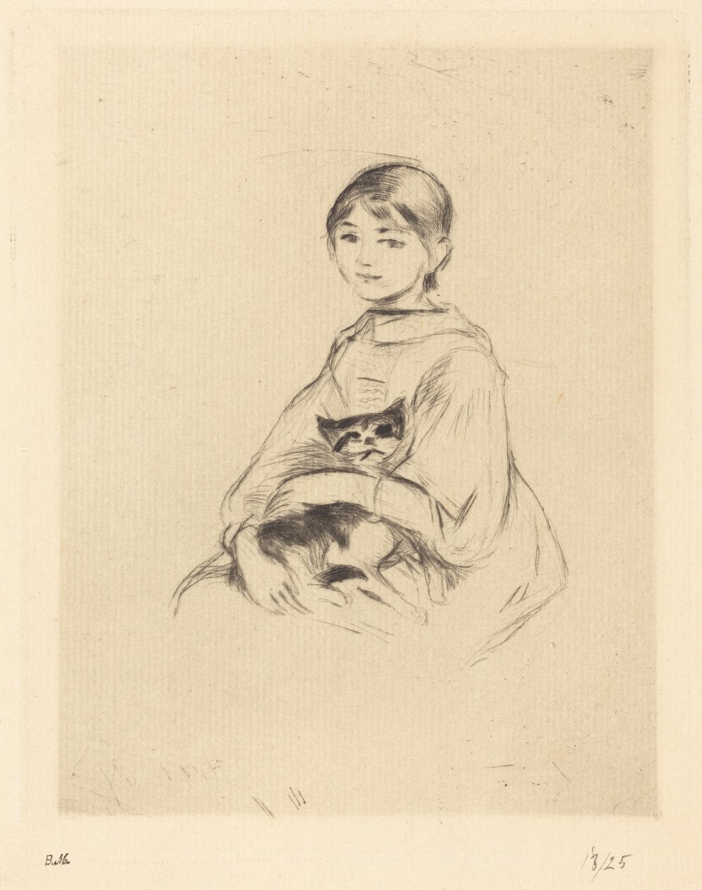 Julie Manet mit einer Katze von Berthe Morisot