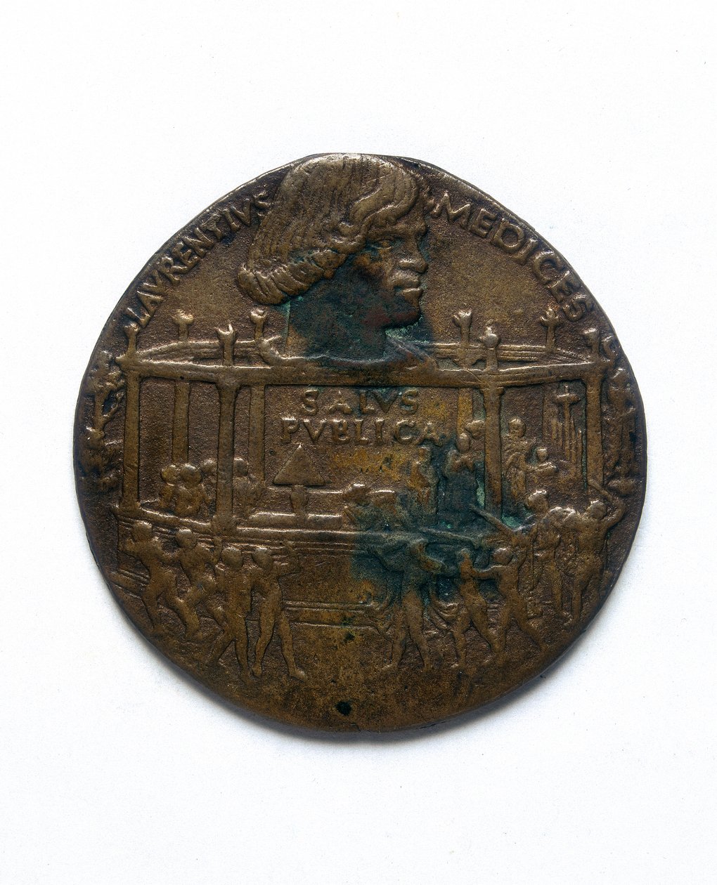 Medaille mit Darstellung der Pazzi-Verschwörung. Lorenzo de