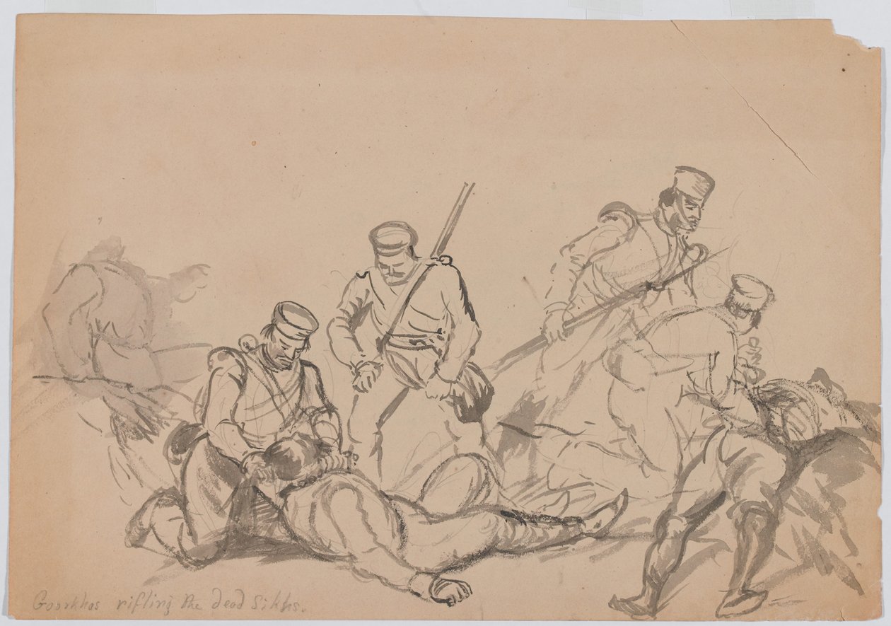 Gurkhas plündern die toten Sikhs von Bethune Donald Grant