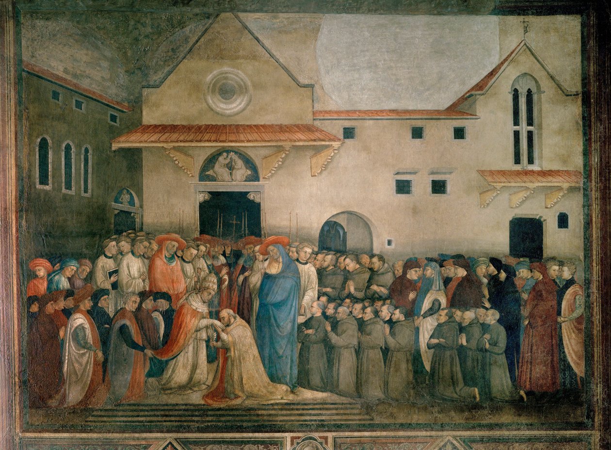 Weihe des Heiligen Egidio durch Papst Martin V. von Bicci di Lorenzo