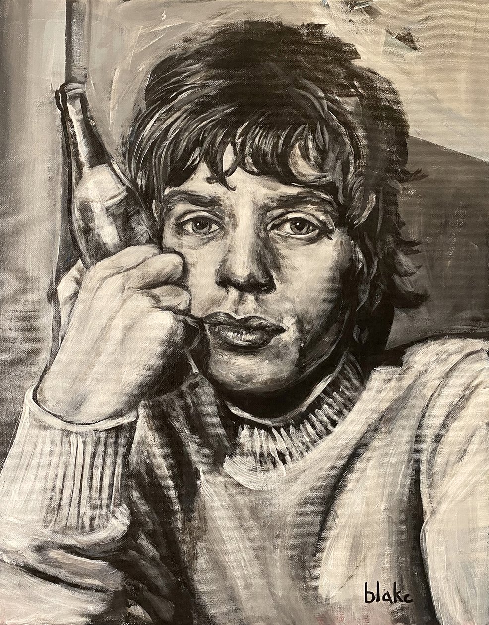 Mick Jagger von Blake Munch: Hochwertigste Kunstreproduktion
