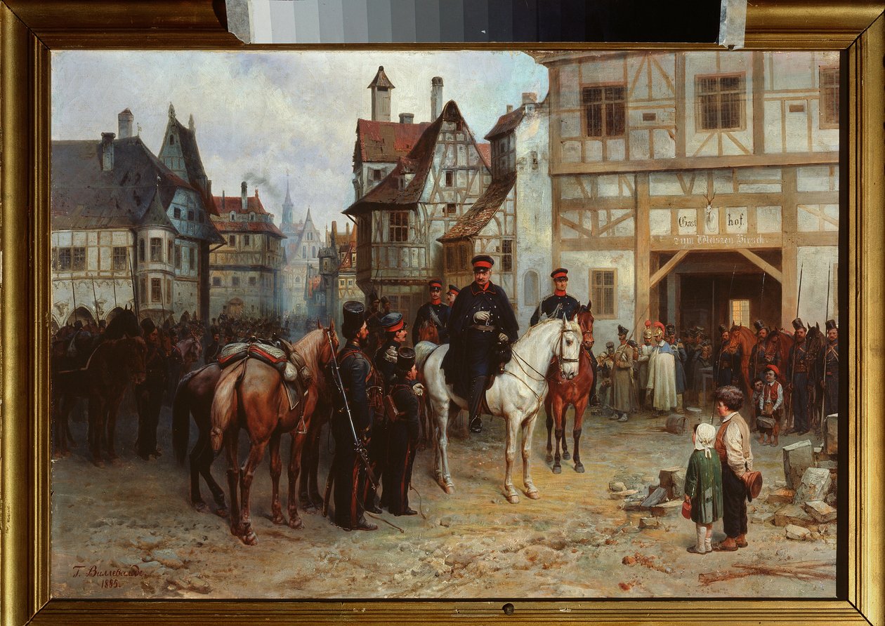 General Gebhard Leberecht von Blücher mit den Kosaken in Bautzen von Bogdan Willewalde