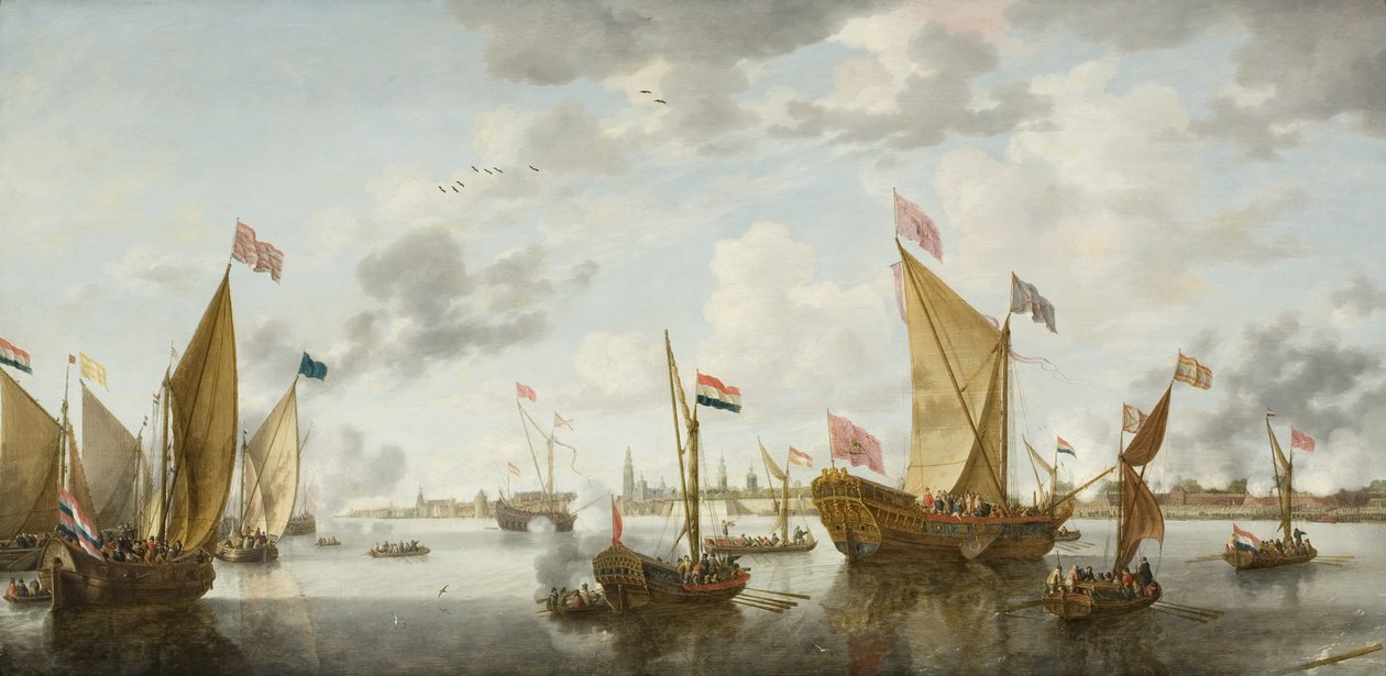 Schiffe auf der Schelde vor Antwerpen