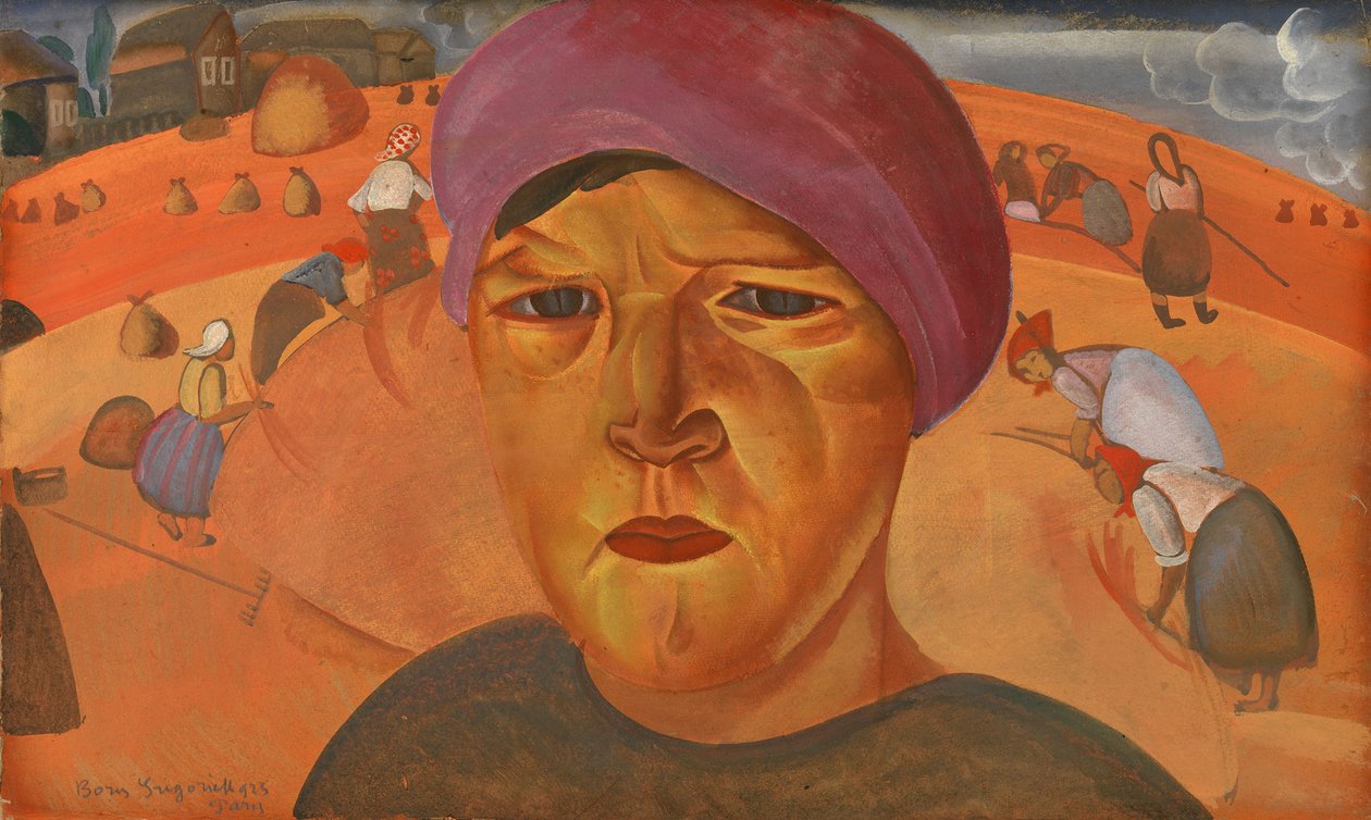 Russische Bäuerin aus der Serie Les Visages de Russie von Boris Dmitrievich Grigoriev