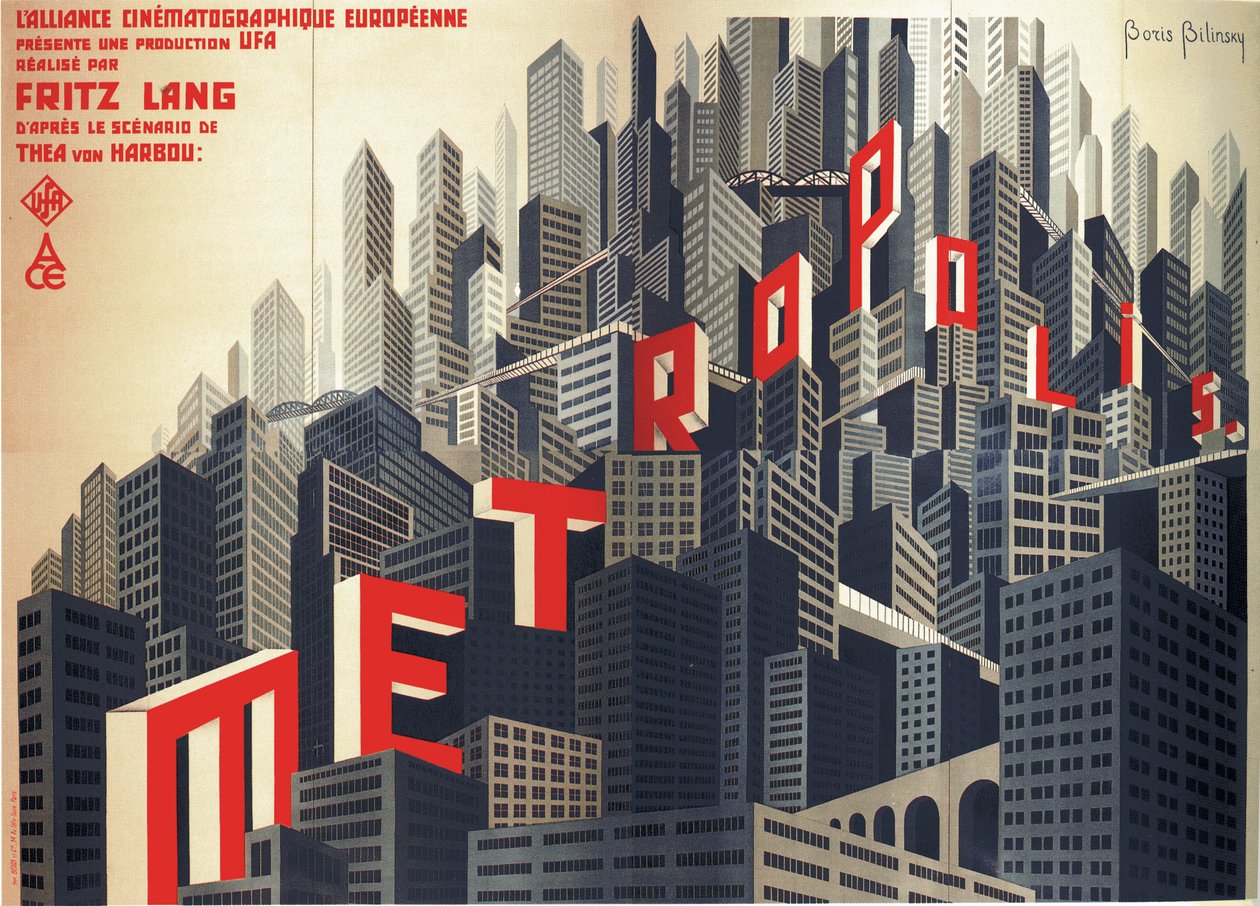 Filmplakat Metropolis von Fritz Lang von Boris Konstantinovich Bilinsky