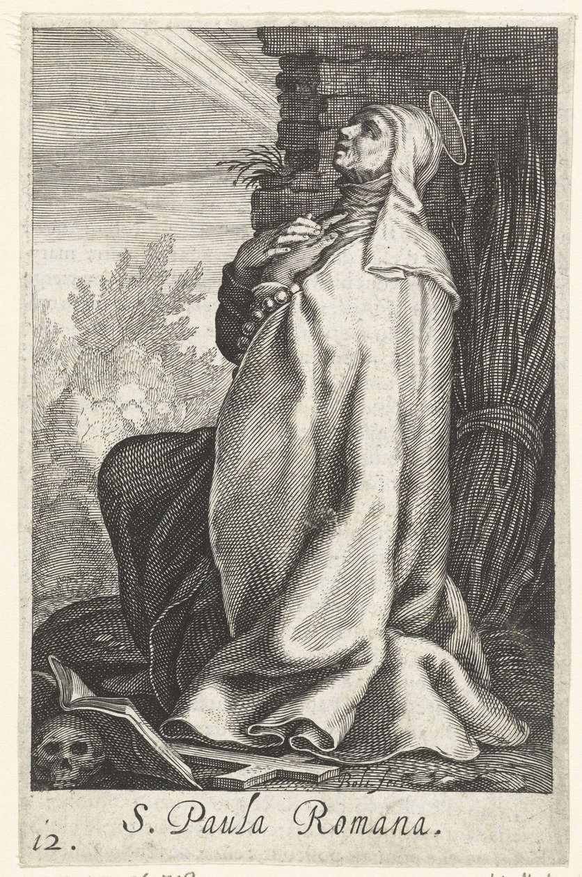 Heilige Paula von Rom als Einsiedlerin von Boëtius Adamsz. Bolswert