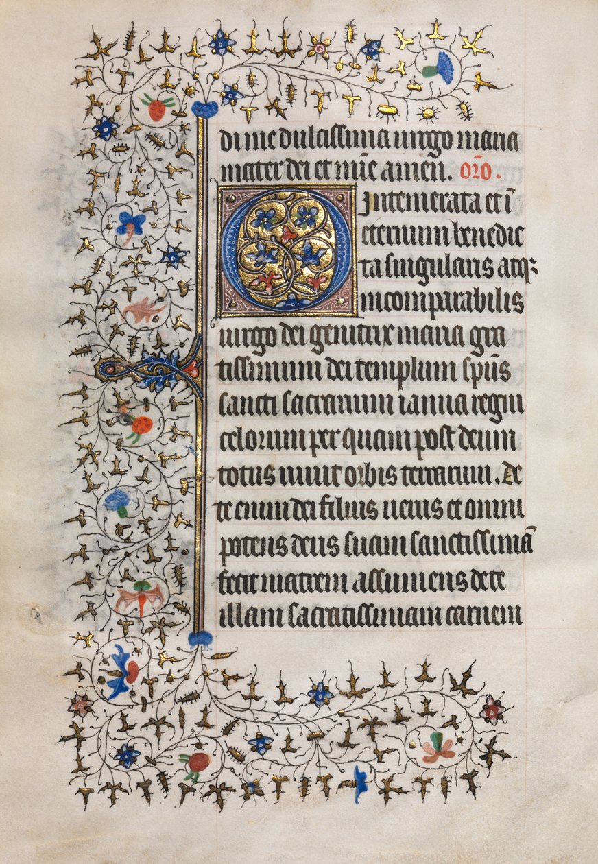 Stundenbuch Gebrauch von Paris: Verzierte Initiale, ca. 1420 von Boucicaut Master