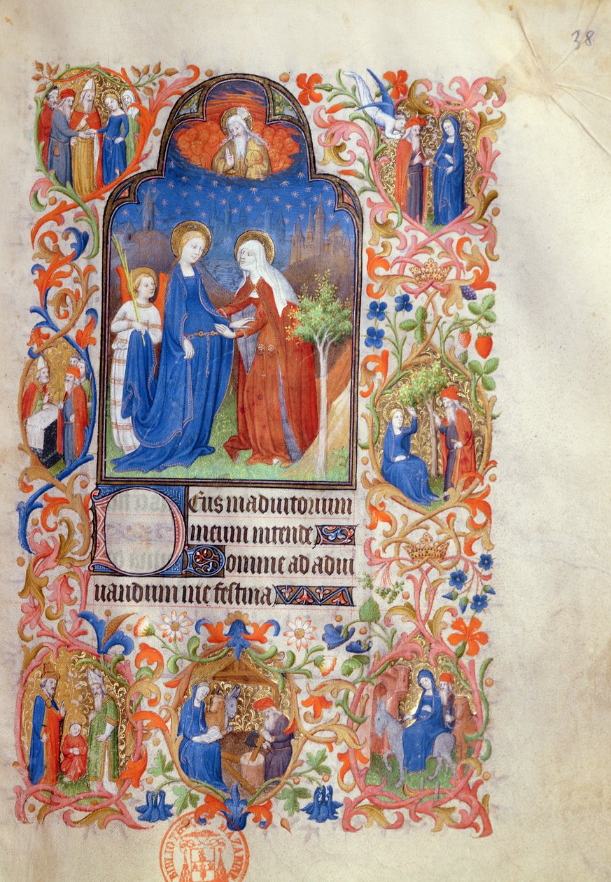 Ms 469 Die Heimsuchung, aus den Boucicaut-Stunden, ca. 1410 von Boucicaut Master