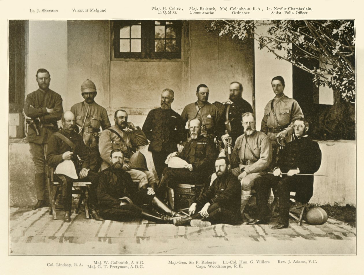General Robertss Stab, Kandahar-Expedition, um 1880, 1901 von Bourne and Shepherd