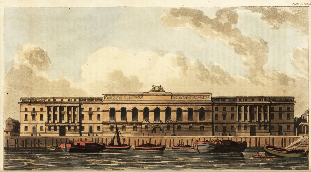 Das Neue Zollhaus an der Themse, London von British School