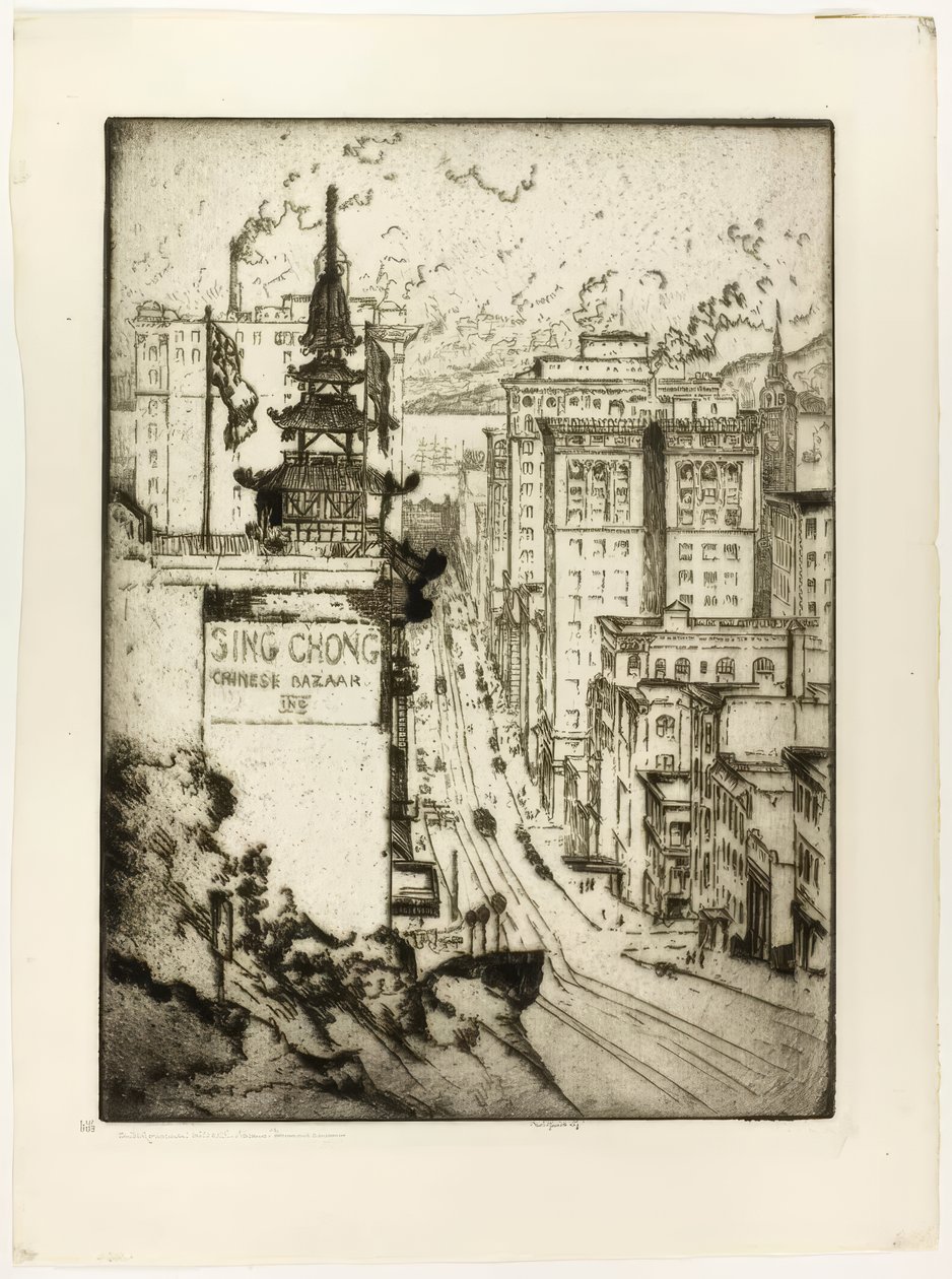 California Street, San Francisco von Bror Julius Olsson Nordfeldt