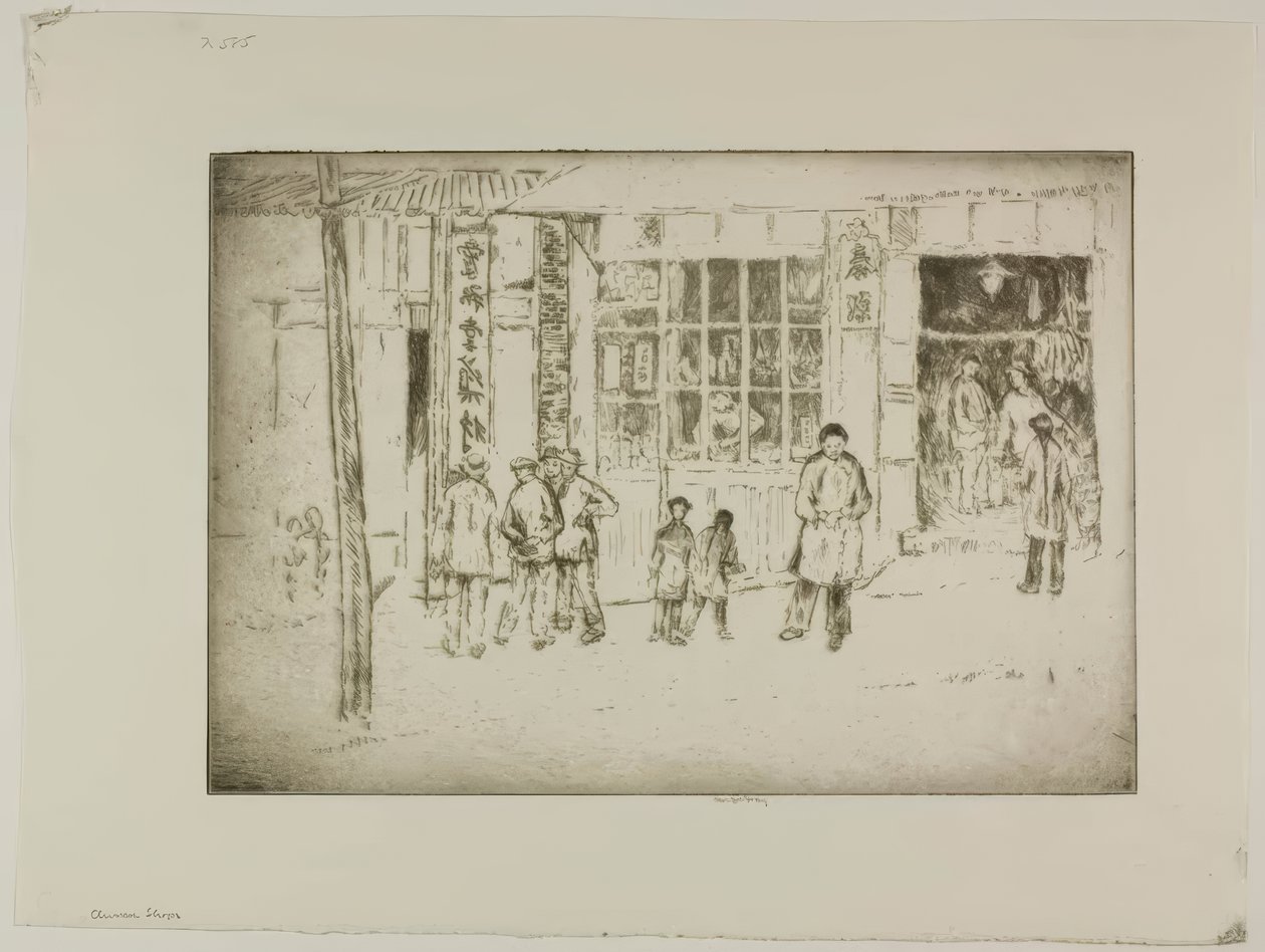 Chinatown Geschäfte von Bror Julius Olsson Nordfeldt