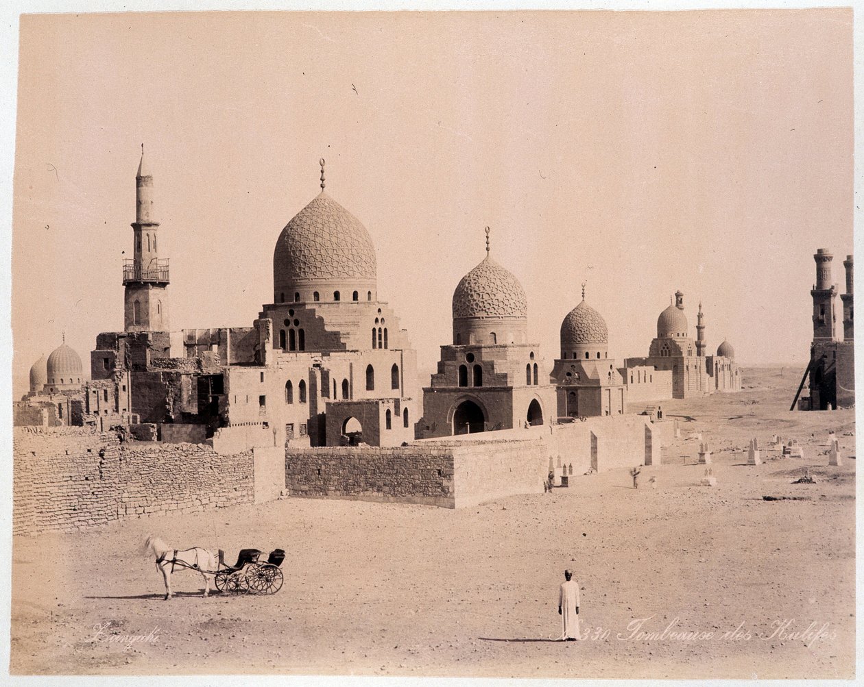 Ägypten: das Grab der Kalifen - Fotografie der Zangali-Brüder, Ende des 19. Jahrhunderts von Brothers Zangaki