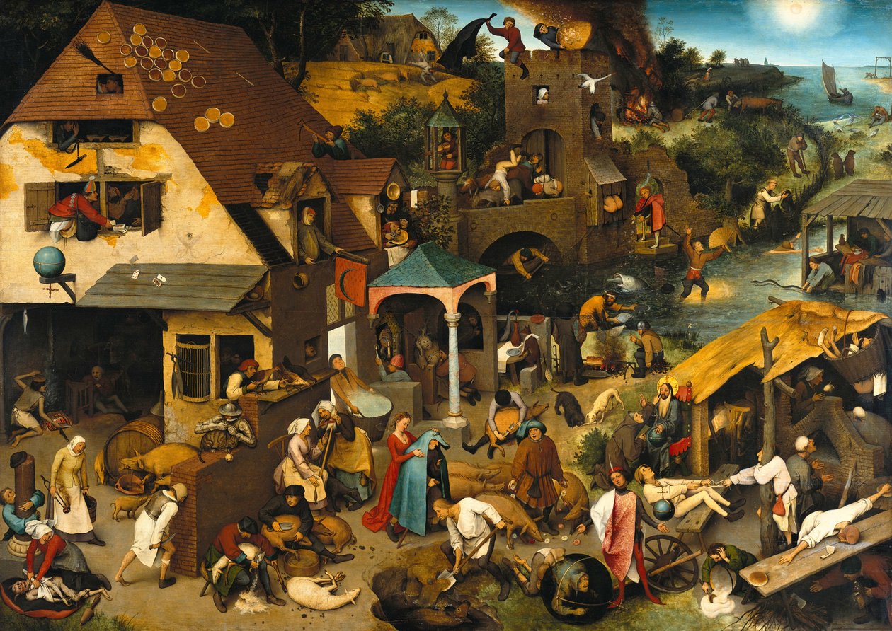 Die niederländischen Sprichwörter Das blaue Gewand oder Die verkehrte Welt von Bruegel