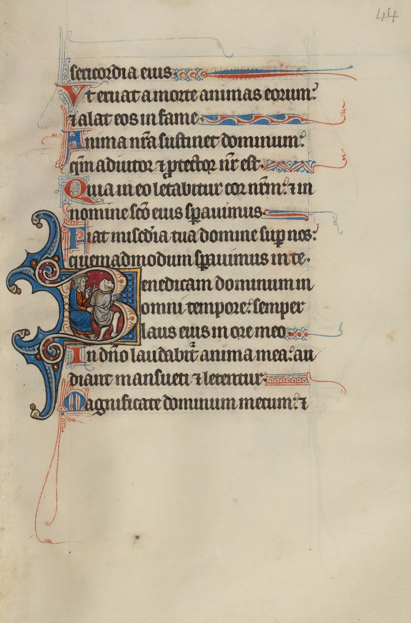 Initial B: David spielt den Narren vor Achisch, König von Gat von Bute Master
