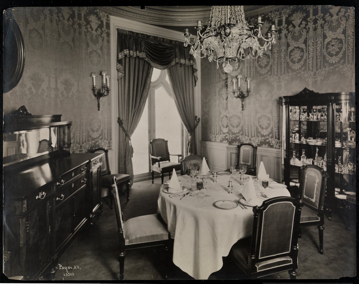 Privates Speisezimmer im Hotel Knickerbocker, 1906 von Byron Company