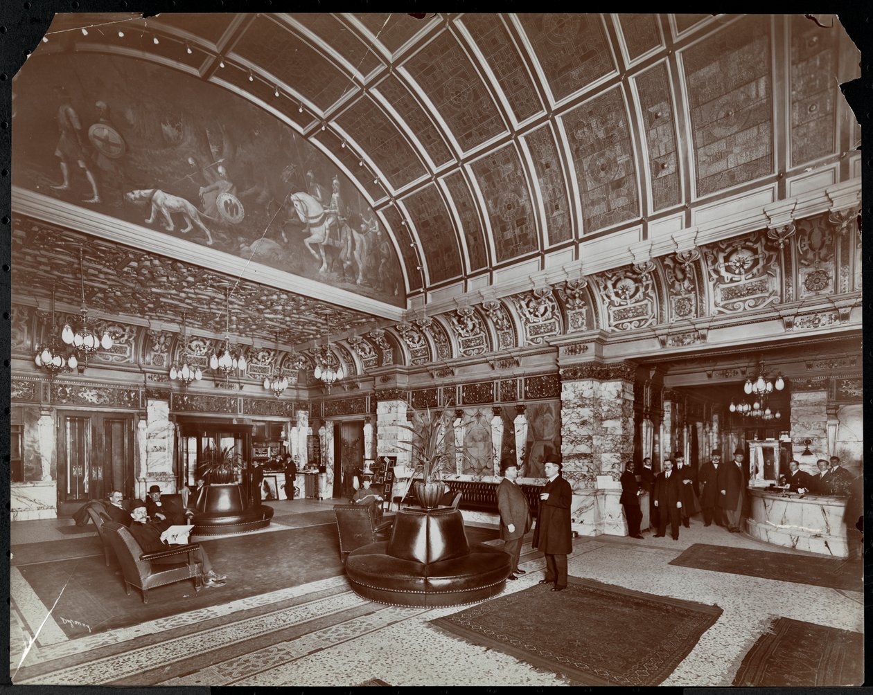 Die Lobby im Hotel Walton, Philadelphia, ca. 1905 von Byron Company